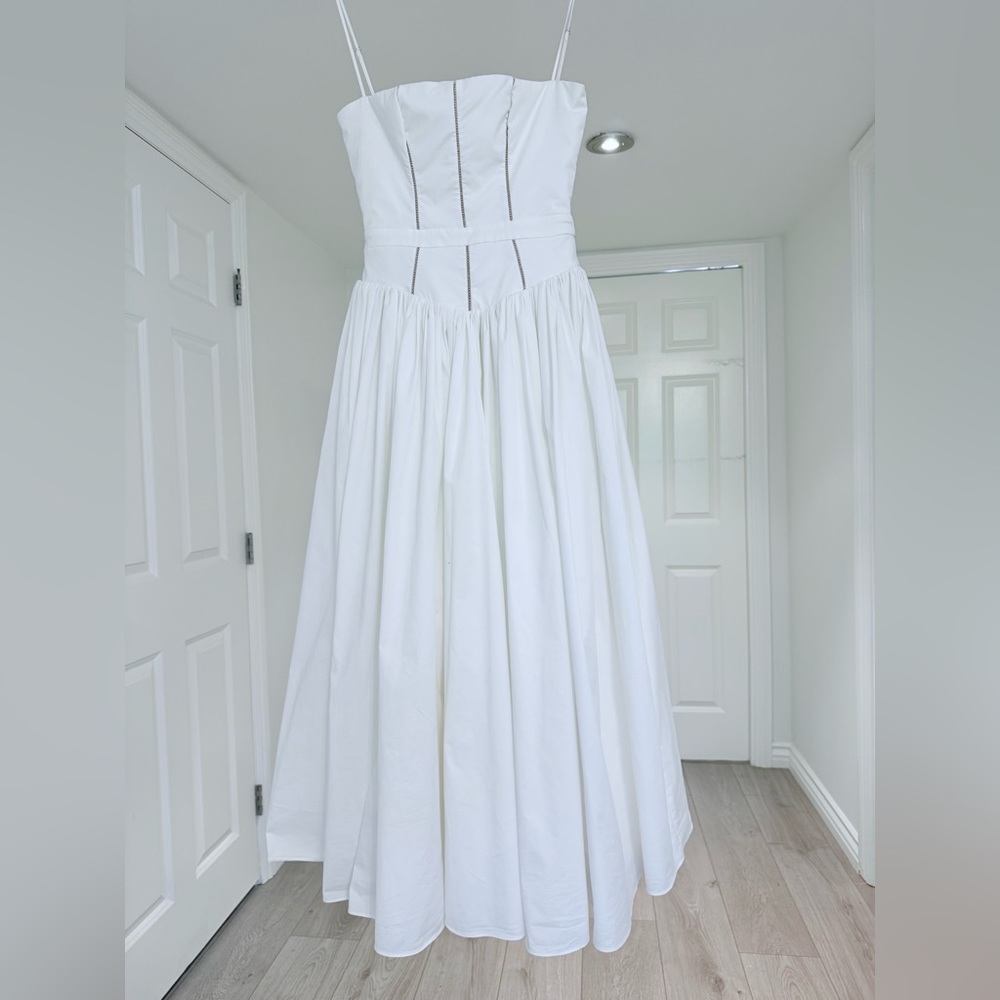 House of CB Ysabella White Midi Dress Regular Cup A-C - Picture 5 of 8